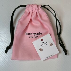 Kate Spade Pink Pouch with Floral Earrings